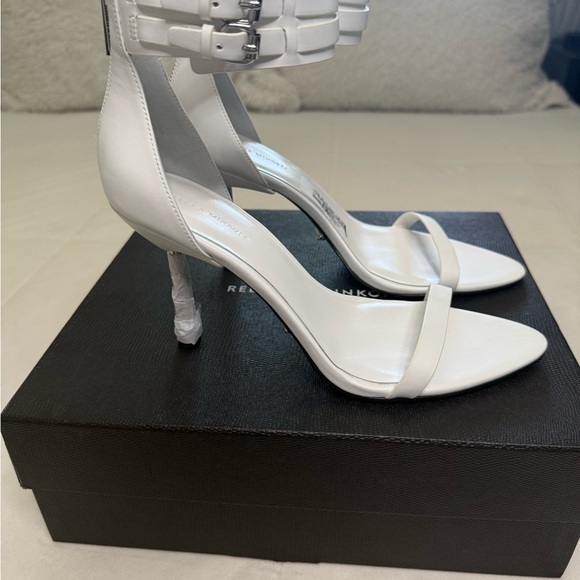 REBECCA MINKOFF Elegant White Stiletto Heel Sandals - Picture 2 of 9